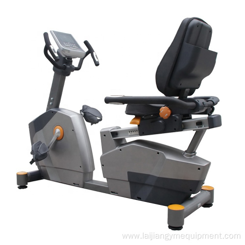 Touch screen multiple display recumbent exercise bike